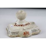 Vintage ceramic desktop Schweppes advertising dish