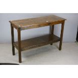 Early 20th century Oak Two Tier Serving Table, h.78cms L.114cms