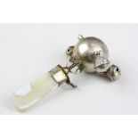 An early 20th century fully hallmarked sterling silver baby's rattle, assay mark for Birmingham