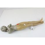 Celluloid Figure of a 1950's Naked Glamour Girl, h.45cms