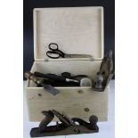 Collection of Vintage Tools including Record No.010 Plane, Stanley Bailey No. 4 Plane, Spokeshave