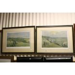 Pair of Lionel Edwards Signed Hunting Prints including one of The Daunstsey Vale and the other