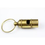 A brass cased whistle stamped white star line