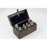 Antique Leather Apothecary Case with Fitted Interior and key