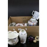 Mixed Lot of Ceramics including Japanese Ginger Jar and Two Plates, Commemorative Mug, God Speed the