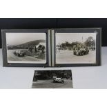 Album containing approx. 21 Black and White Large Photographs showing various Car Rallies and Car