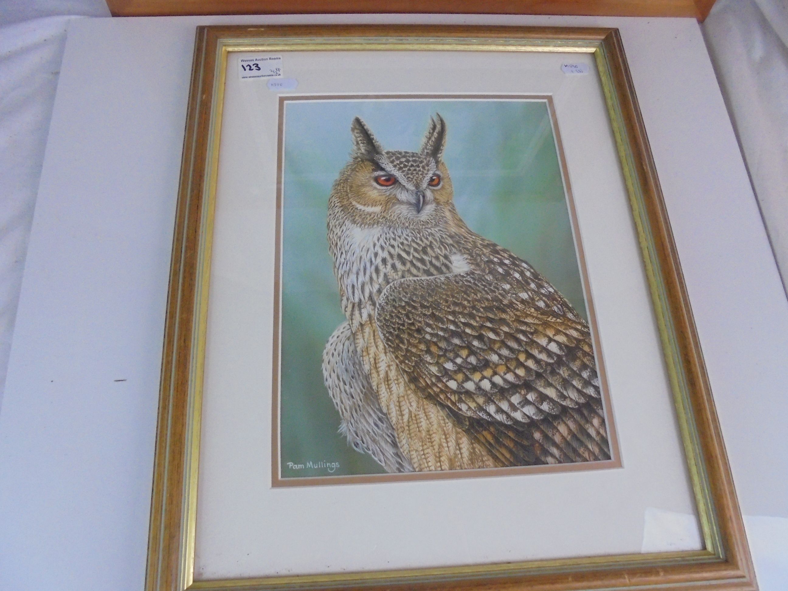 Two framed and glazed nature prints, badgers and an owl (2) - Image 2 of 3