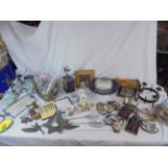 Mixed Lot of Collectables including Frog Bookends, Glass Bowl, Chinese Chopsticks, etc