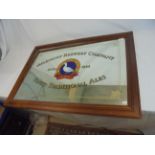 Breweriana - framed Aylesbury Brewery Company mirror, approx 90cm x 60cm excl frame