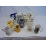 Breweriana - collection of 15 water jugs / mugs, to include Brakspear, Eldridge Pope, Tolly