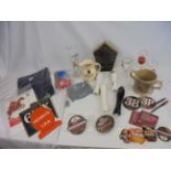 Breweriana - box of sundries to include glasses, bar towels, counter displays etc, various