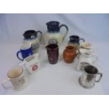 Breweriana - selection of 11 water jugs / mugs to include Hook Norton, West Berkshire, Lorimer etc