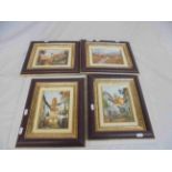 Four framed paintings