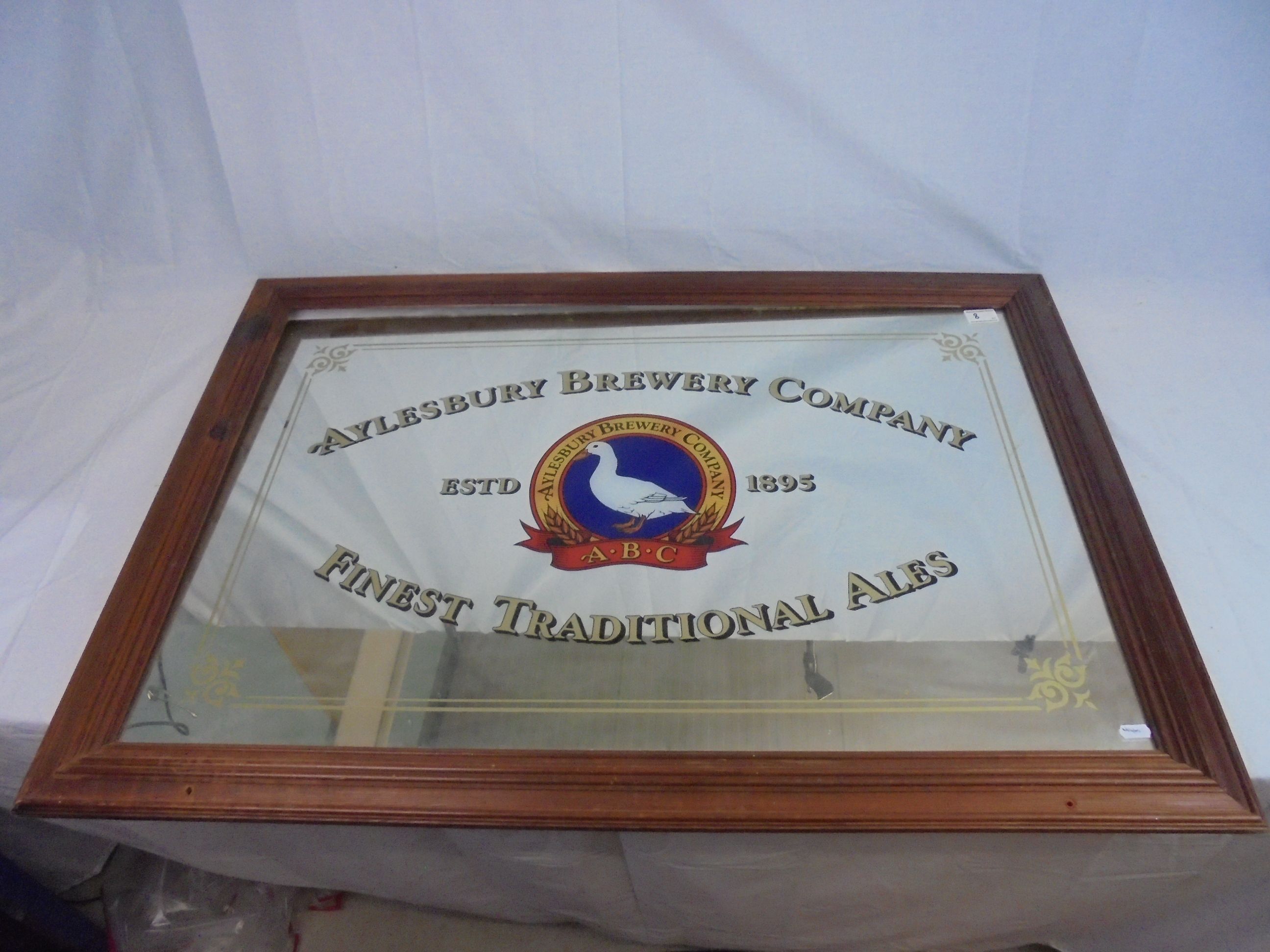 Breweriana - framed Aylesbury Brewery Company mirror, approx 90cm x 60cm excl frame - Image 2 of 2