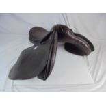 Vintage leather horse saddle