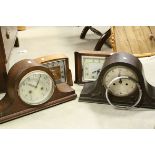 Four mid 20th century mantel clocks.