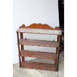 Two Late 19th / Early 20th century Mahogany Hanging Wall Shelves, h.69cms w.88cms