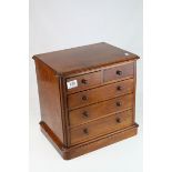 19th century Mahogany Table Top Collector's Cabinet / Apprentice Piece in the form of a Chest of Two