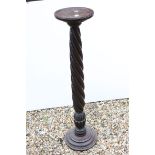 Victorian Mahogany Jardiniere with Twisted Stem, h.127cms