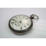 19th century silver fusee pocket watch