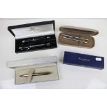 Collection of boxed pens including Sheaffer and Waterman etc