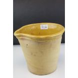 Late 19th / Early 20th century Dairy Jug with Yellow Mustard Glazing to the interior, h.20cms