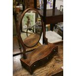 George III Mahogany Dressing Table Mirror, h.67cms (a/f)