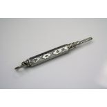 White metal chatelaine pencil