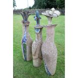 Althea Wynne (1936-2012), Three High-fired Stoneware Clay and Mosaic Sculptures titled ' Ladies