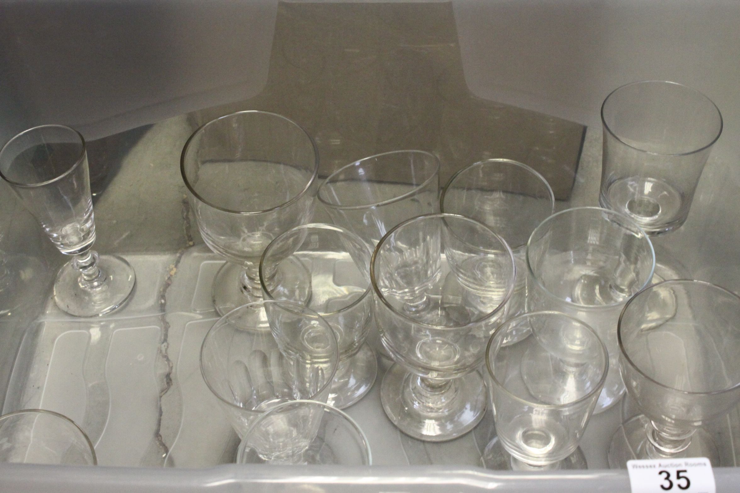 Collection of Twenty mainly Antique Drinking Glasses including one with an Air Twist Stem - Image 8 of 8