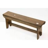 Substantial oak bench