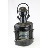 Antique Corner Ships Lantern, no.99608, believed to be a from a Warship, h.57cms