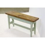 Substantial pine bench