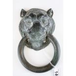 Vintage Metal Tiger Mask Door Knocker, h.24cms