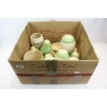 Collection of Mid 20th century Green & Co Kitchen ware including Five Storage Jars, Four Spice Jars,