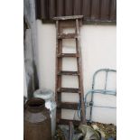 Set of Wooden Decorators Step Ladders