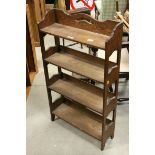 Arts and Crafts Open Oak Bookcase, h.108cms w.61cms