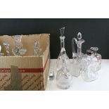 Collection of Fifteen 19th century and Later Glass Decanter with Stoppers (some stoppers not