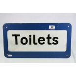 Metal Double Sided ' Toilet ' Sign, 46cms x 24cms