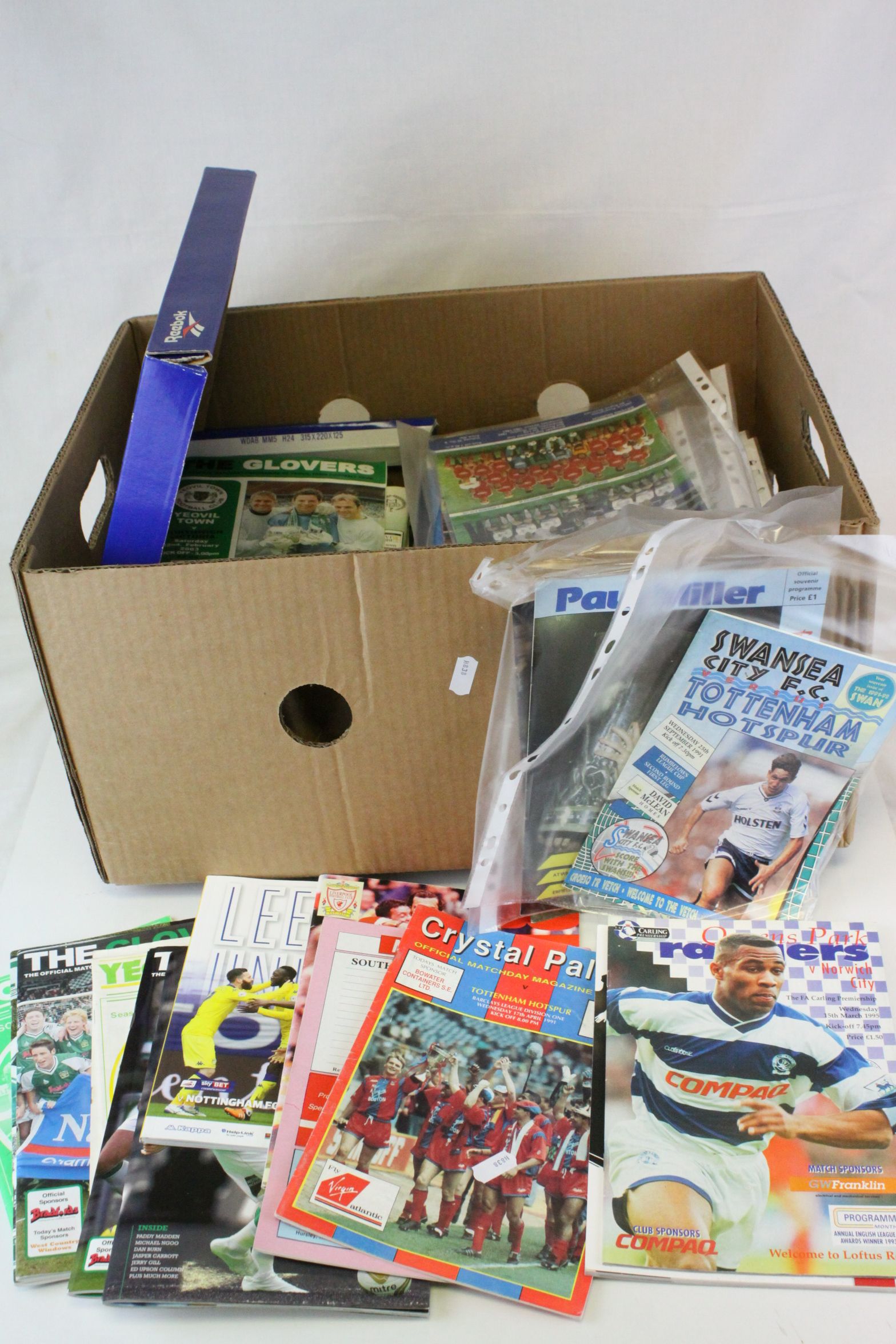 Football - Crate of Football Programmes including Yeovil Town from 1980's onwards and Tottenham