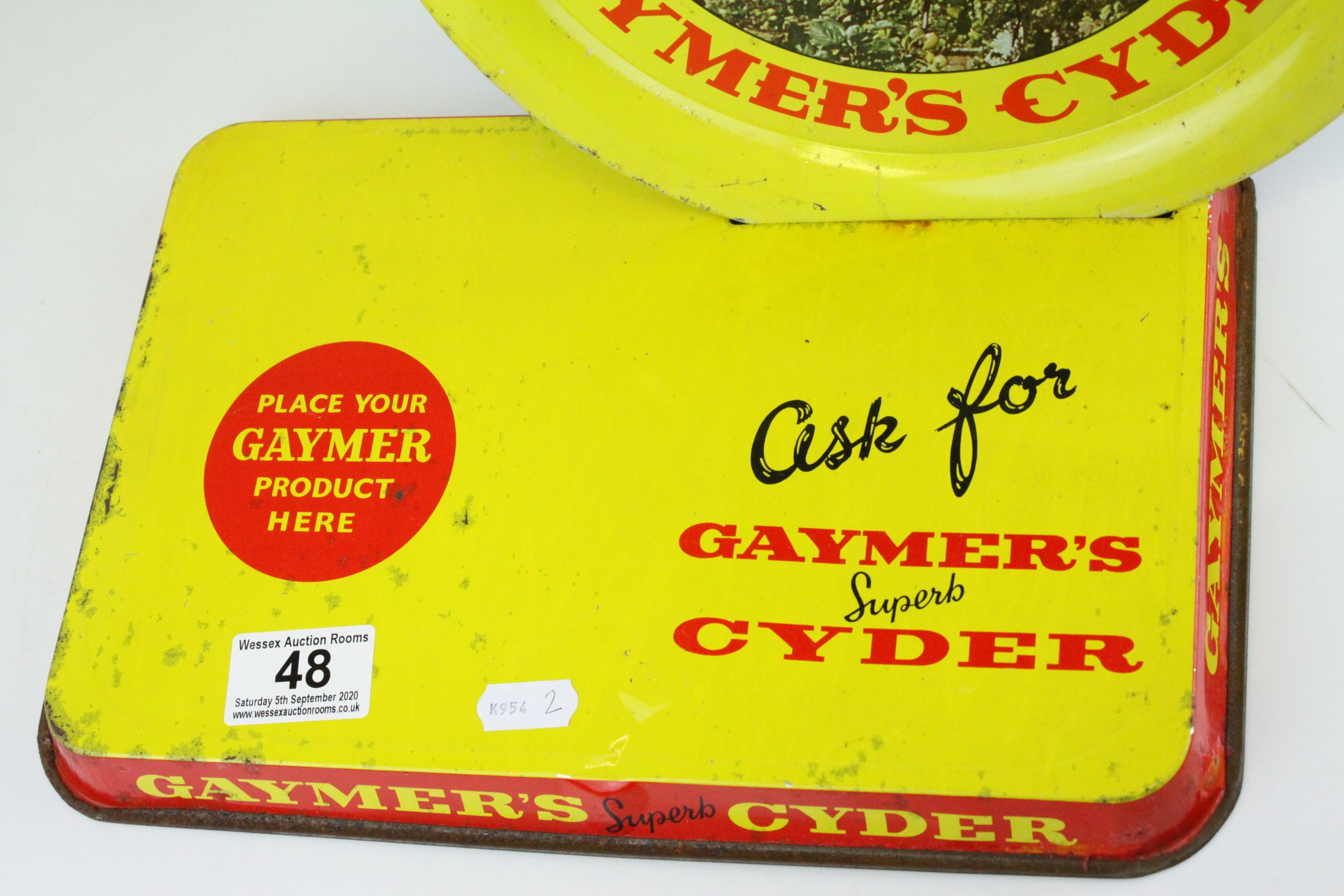Retro / Vintage Advertising Pub Tray which inserts into a Stand for placing a Glass ' Go Gay with - Image 4 of 4
