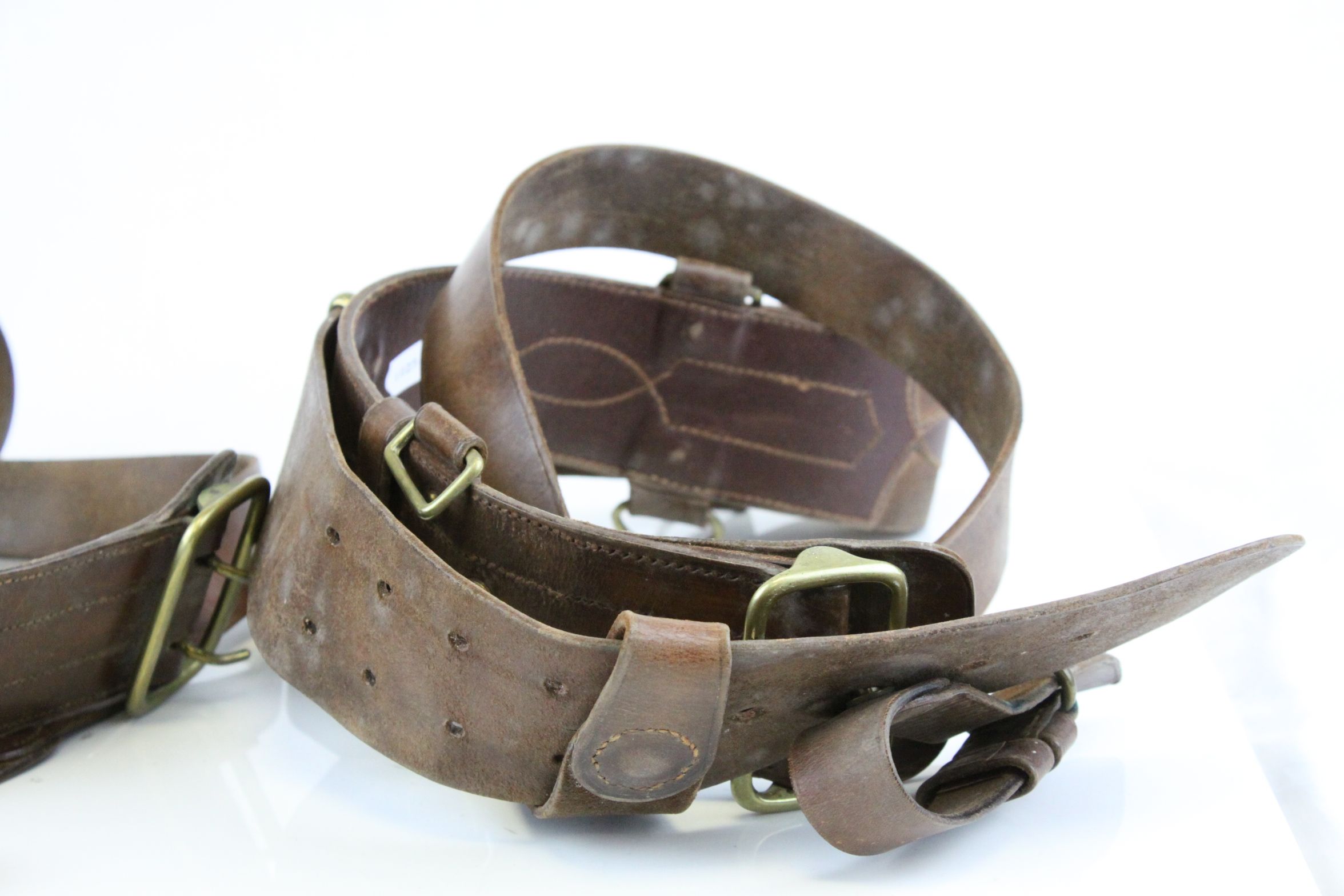 Two Sam Brown Leather Belts together with Two Novelty Shotgun Lighters - Image 5 of 6