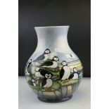 Moorcroft ' Puffin ' Baluster Vase, dated 97, marked to base, h. approx. 24 cms