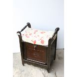 Late 19th / Early 20th centuy Box Piano Stool