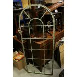 Decorative Panel in the form of an Arched Window with Patinated Green Finish, h.159cms