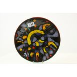 Poole Pottery Delphis Plate, d.27cms