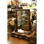 19th century Mahogany Framed Swing Mirror, h.50cms