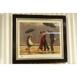 Jack Vettriano, a framed Portland gallery art print 'The Singing Butker', 56.5 x 66.5cm