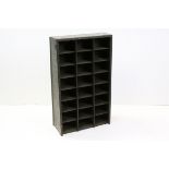 Mid 20th century Vintage Industrial Metal Pigeon Hole Cabinet, h.77cms