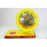 Retro / Vintage Advertising Pub Tray which inserts into a Stand for placing a Glass ' Go Gay with